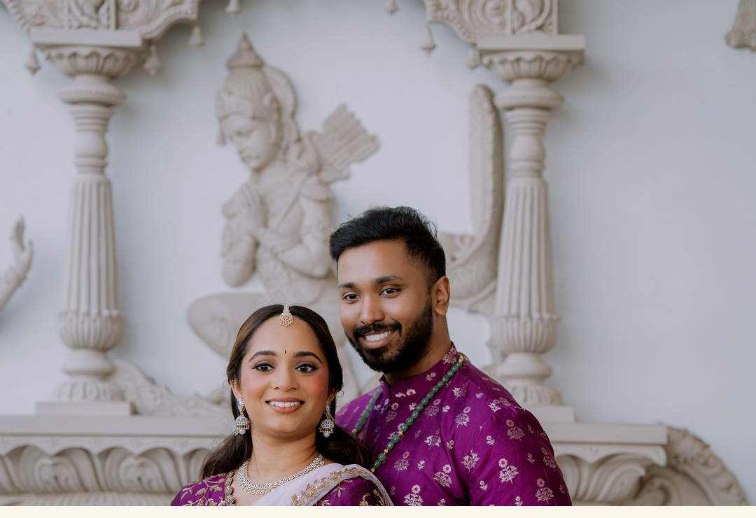 A couple at their temple ceremony